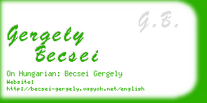 gergely becsei business card